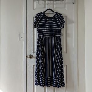 Torrid midi stripes dress with pockets 00